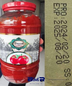 رب گوجه فرنگ فیروزه شیشه ۲ کیلویی